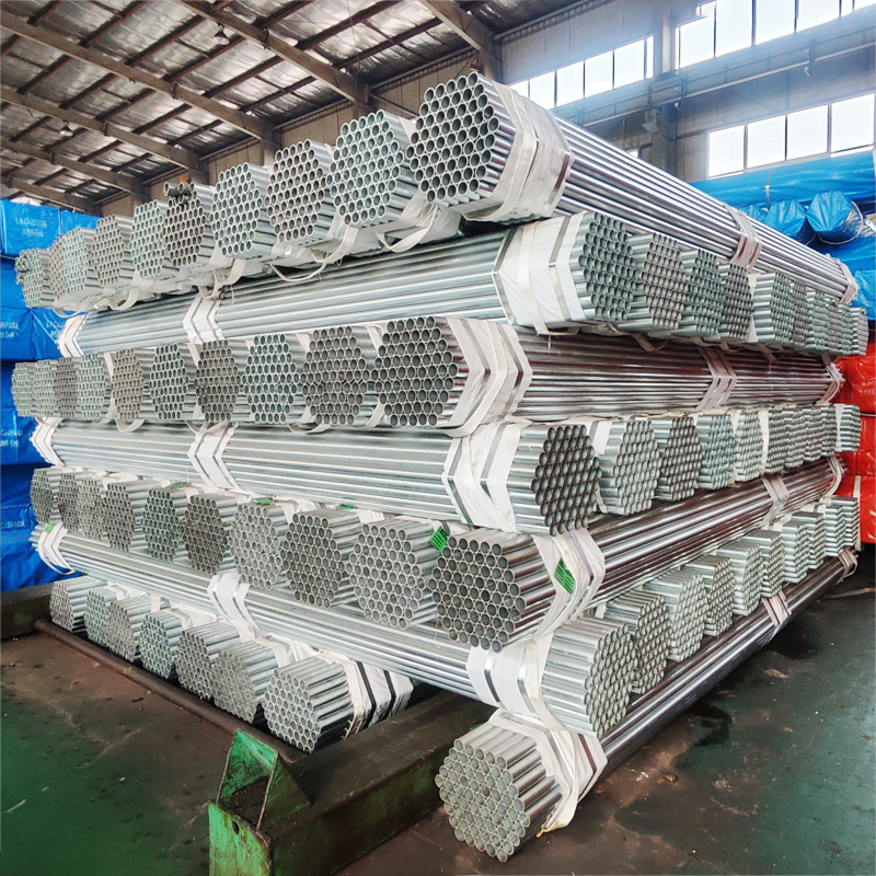 Hot Dip Galvanized Round ERW Carbon Steel Welded Gi Round Pipe For Greenhouse